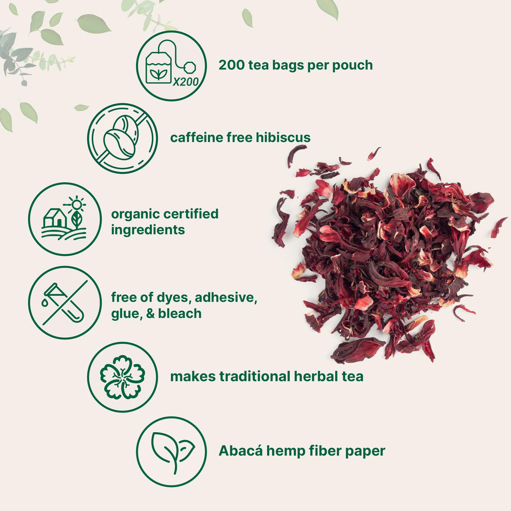 micro ingredients hemp paper tea bags packaging emphasizing eco-friendly materials.