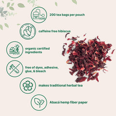 micro ingredients hemp paper tea bags packaging emphasizing eco-friendly materials.