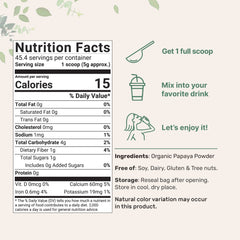 Scoop of Micro Ingredients papaya powder for precise measuring