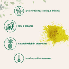 Micro Ingredients freeze-dried pineapple powder close-up highlights vibrant color.
