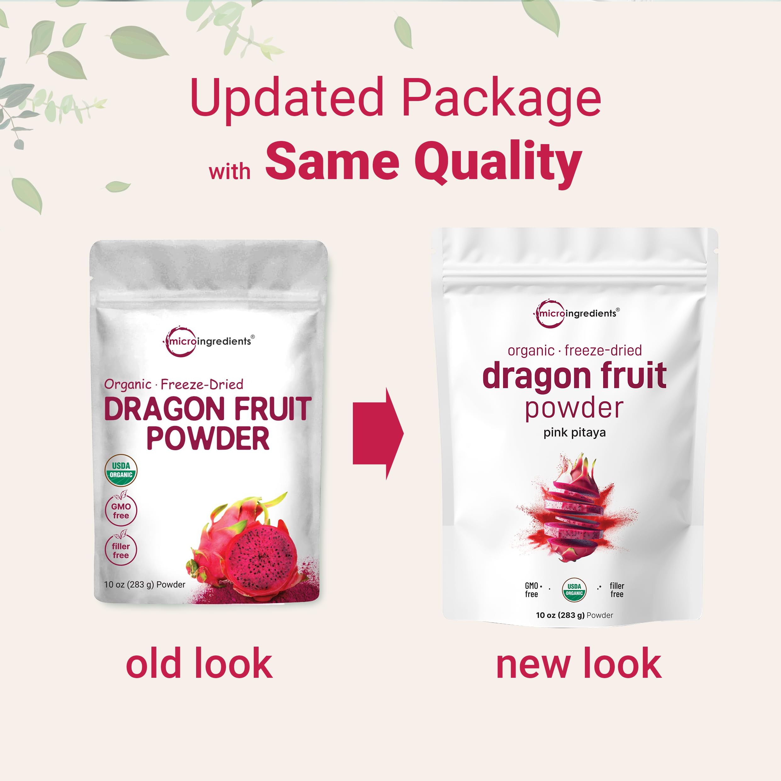 Micro Ingredients freeze-dried pink pitaya crystals for vibrant beverage color