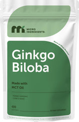 Micro Ingredients Ginkgo Biloba softgels bottle for easy daily supplementation and focus support.