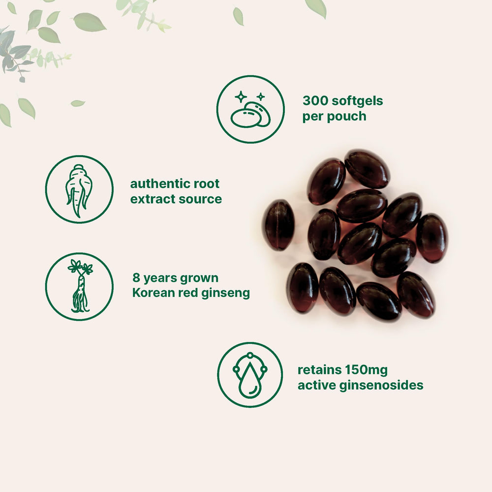 Serving visual shows two-softgel serving for a simple daily dose.