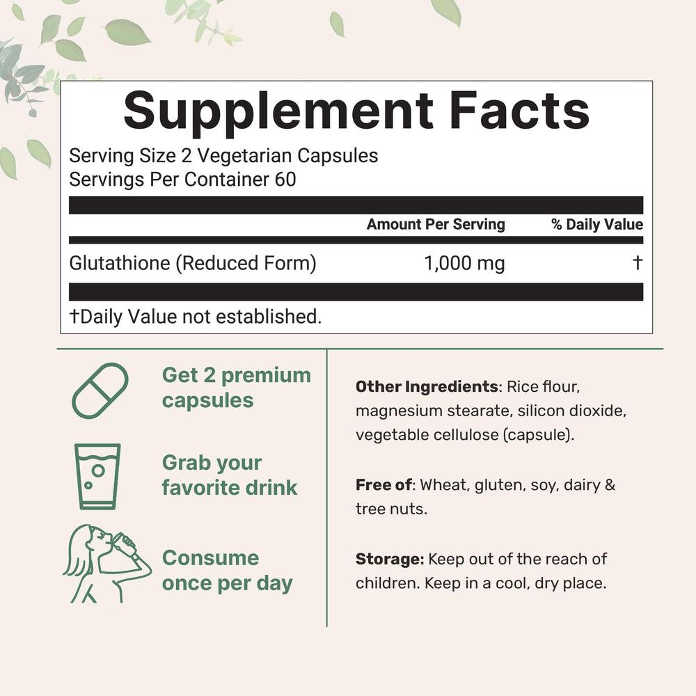 Micro Ingredients Glutathione capsules close-up highlighting veggie capsule form for easy use