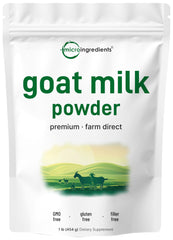 Micro Ingredients Goat Milk Powder packaging from Australia, grass-fed source for high-quality nutrition.