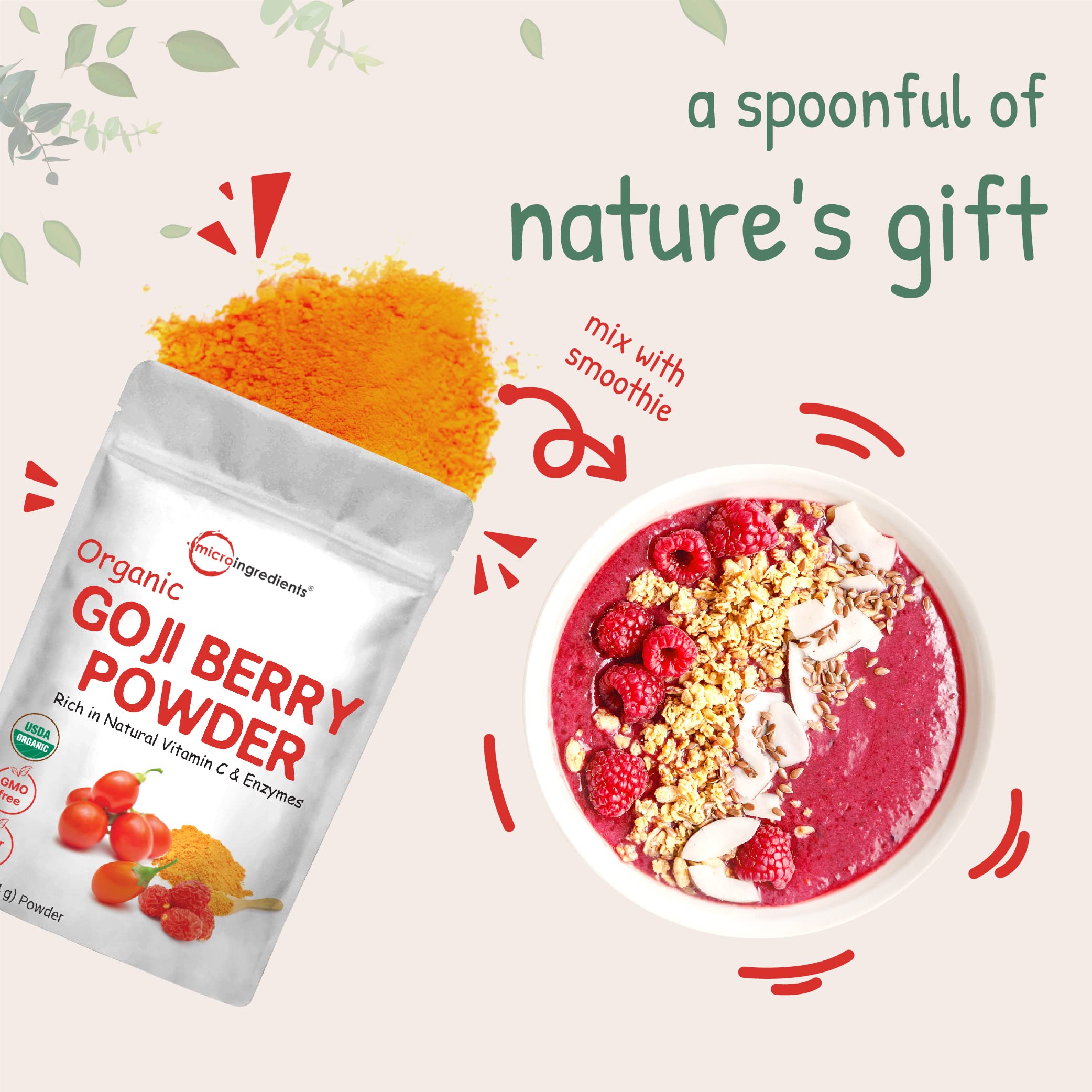 Micro Ingredients Goji Powder used in a dessert or recipe idea.