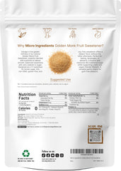 Micro Ingredients Golden Monk Fruit Sweetener 4lb pouch for bulk use