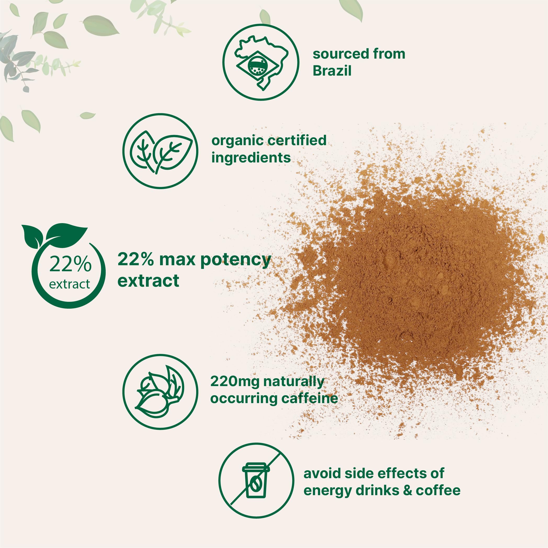 Micro Ingredients Guarana Powder in shaker demonstrates convenient mix for a caffeine boost.