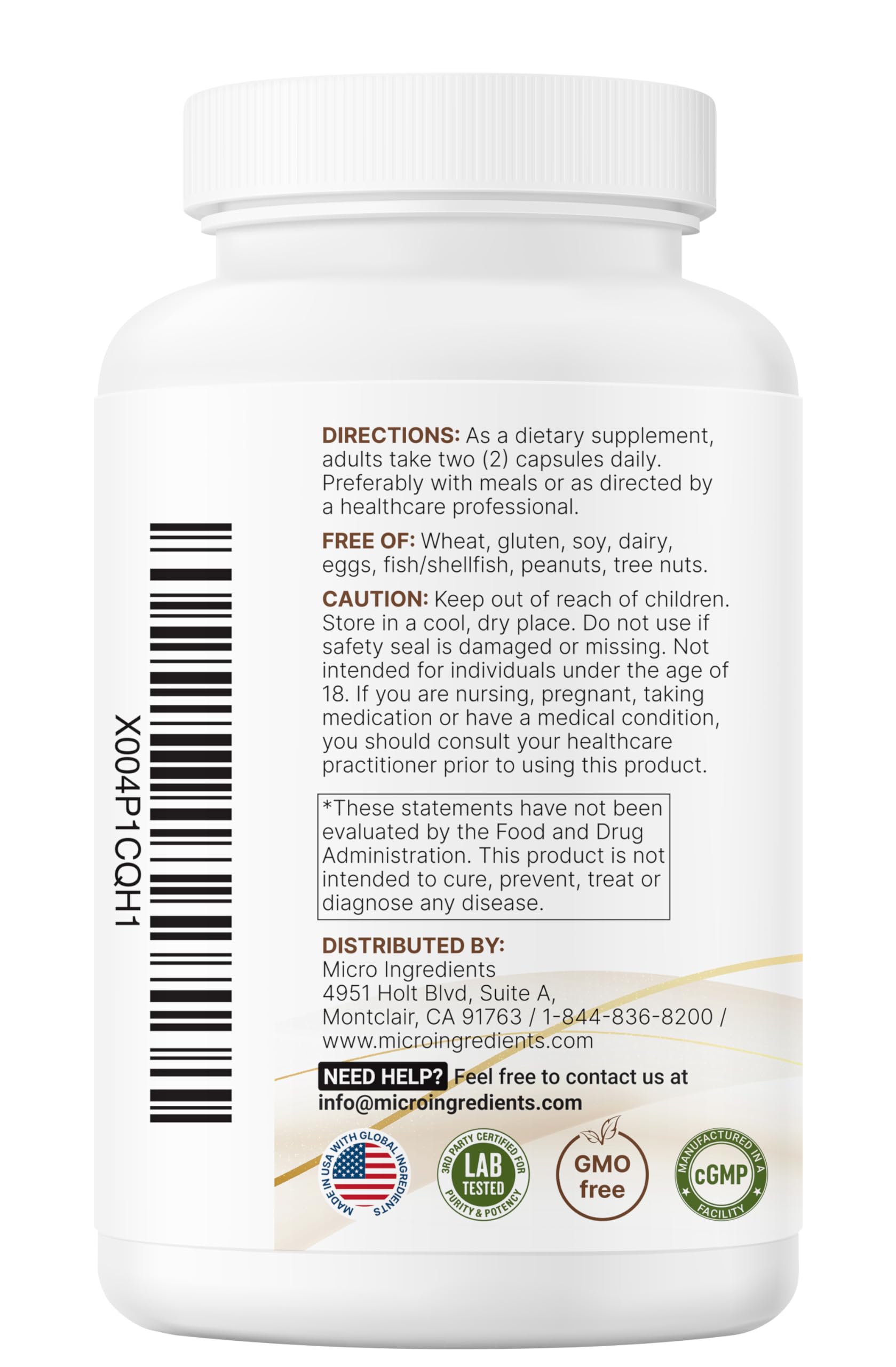 Micro Ingredients bottle with a glass of water for daily use