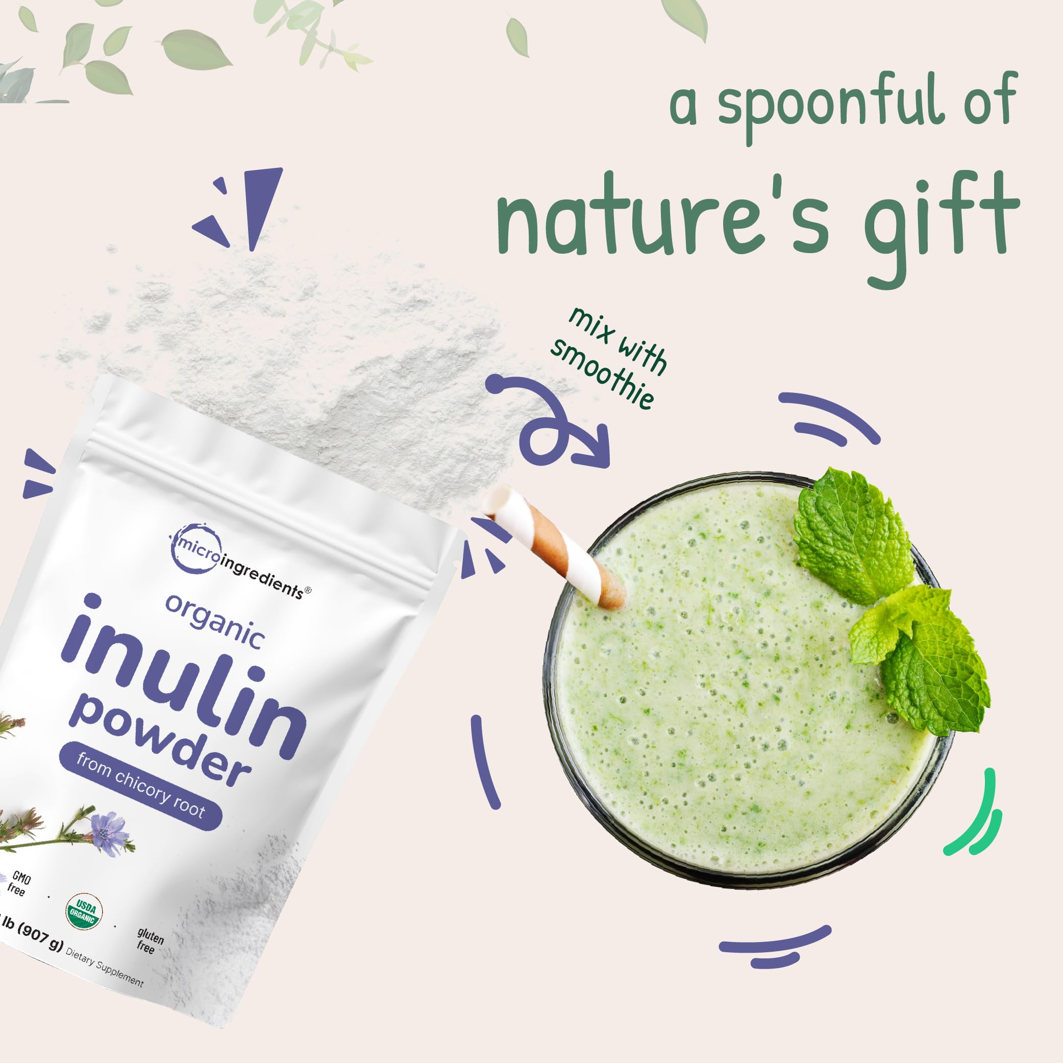 Micro Ingredients Inulin powder ideal for baking and dessert prep