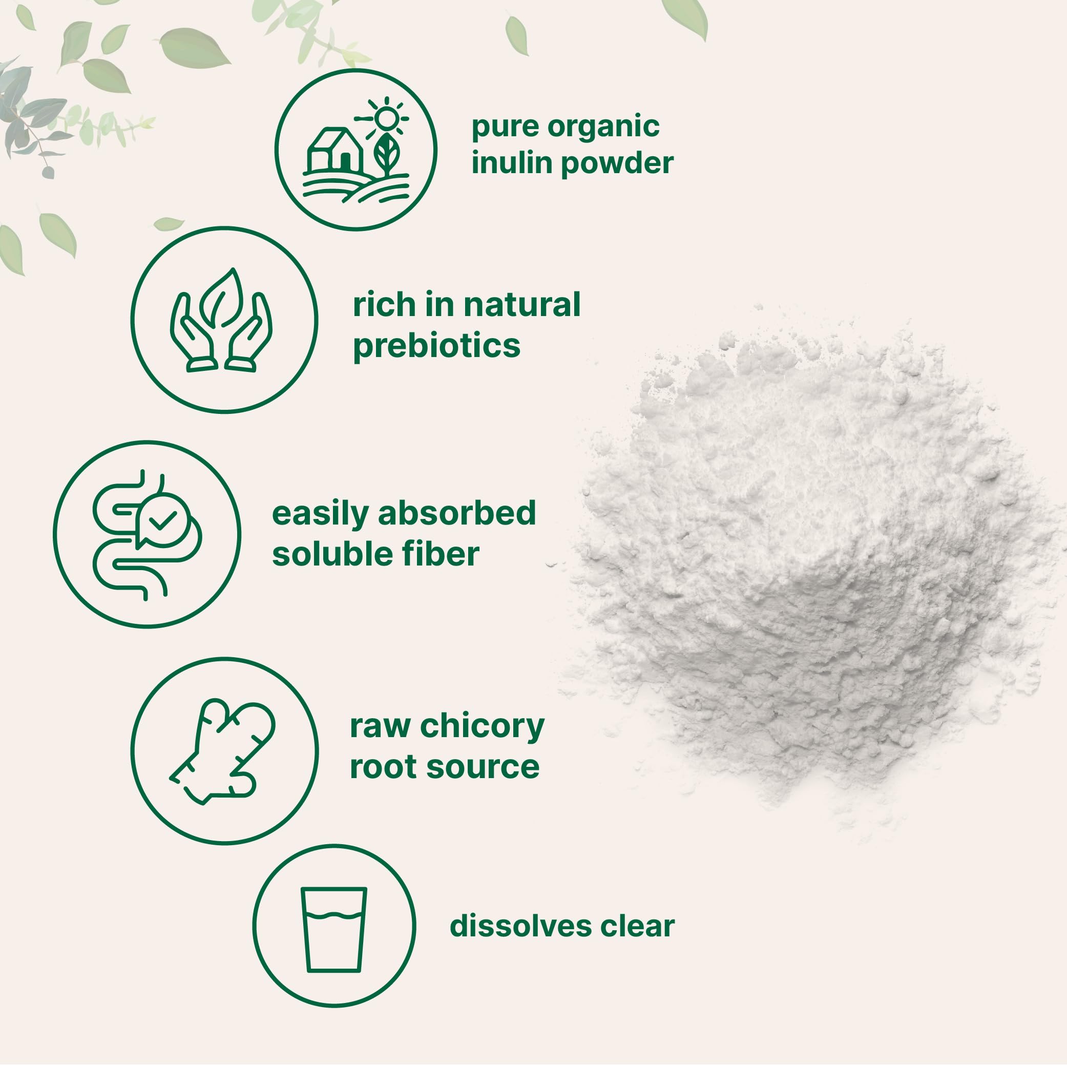 Micro Ingredients Inulin powder dissolving in water to show easy mix into beverages