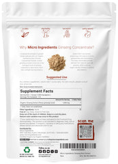 Micro Ingredients ginseng powder scoop showing precise daily servings.