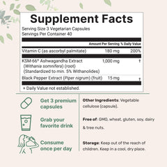Micro Ingredients KSM-66 Ashwagandha capsules close-up; root extract.