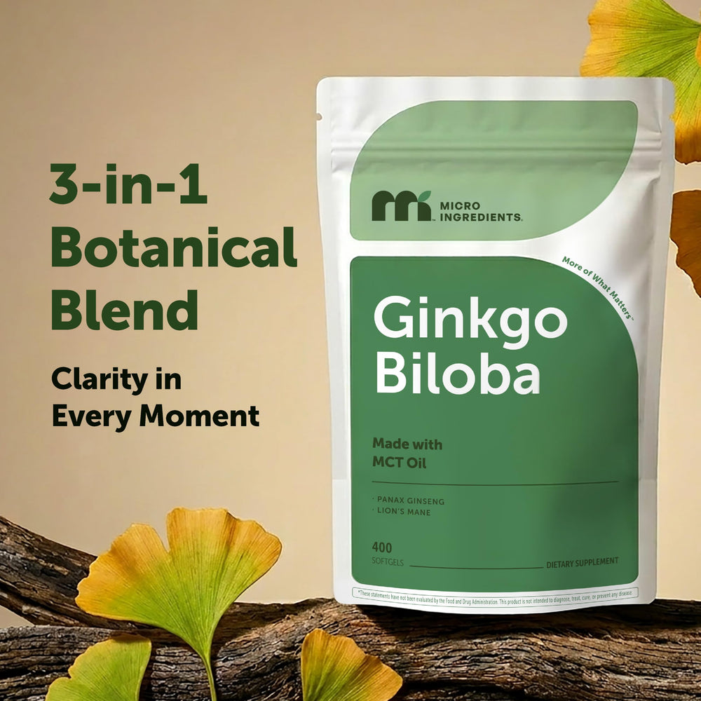 Micro Ingredients lab-tested pouch label highlights quality and non-GMO ingredients.