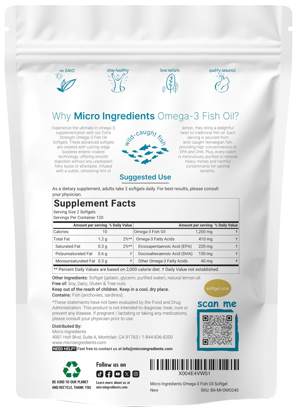 Micro Ingredients lemon-flavored softgels offer pleasant taste and burpless digestion.