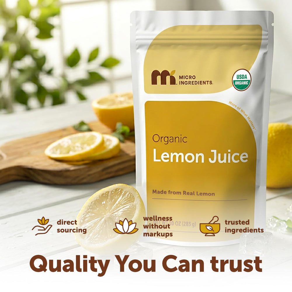 Organic lemon powder from Micro Ingredients supports sugar-free beverage options