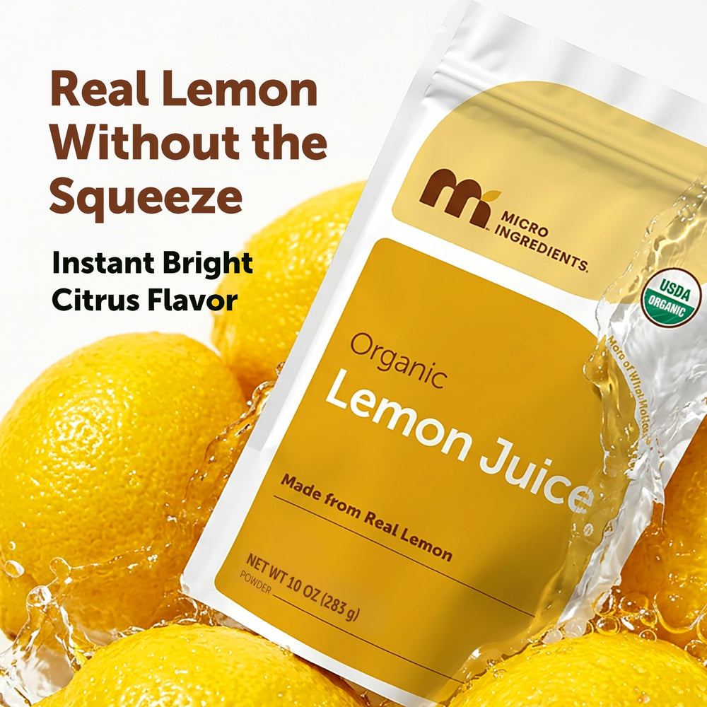 Micro Ingredients lemon juice powder is non-GMO and vegan-friendly