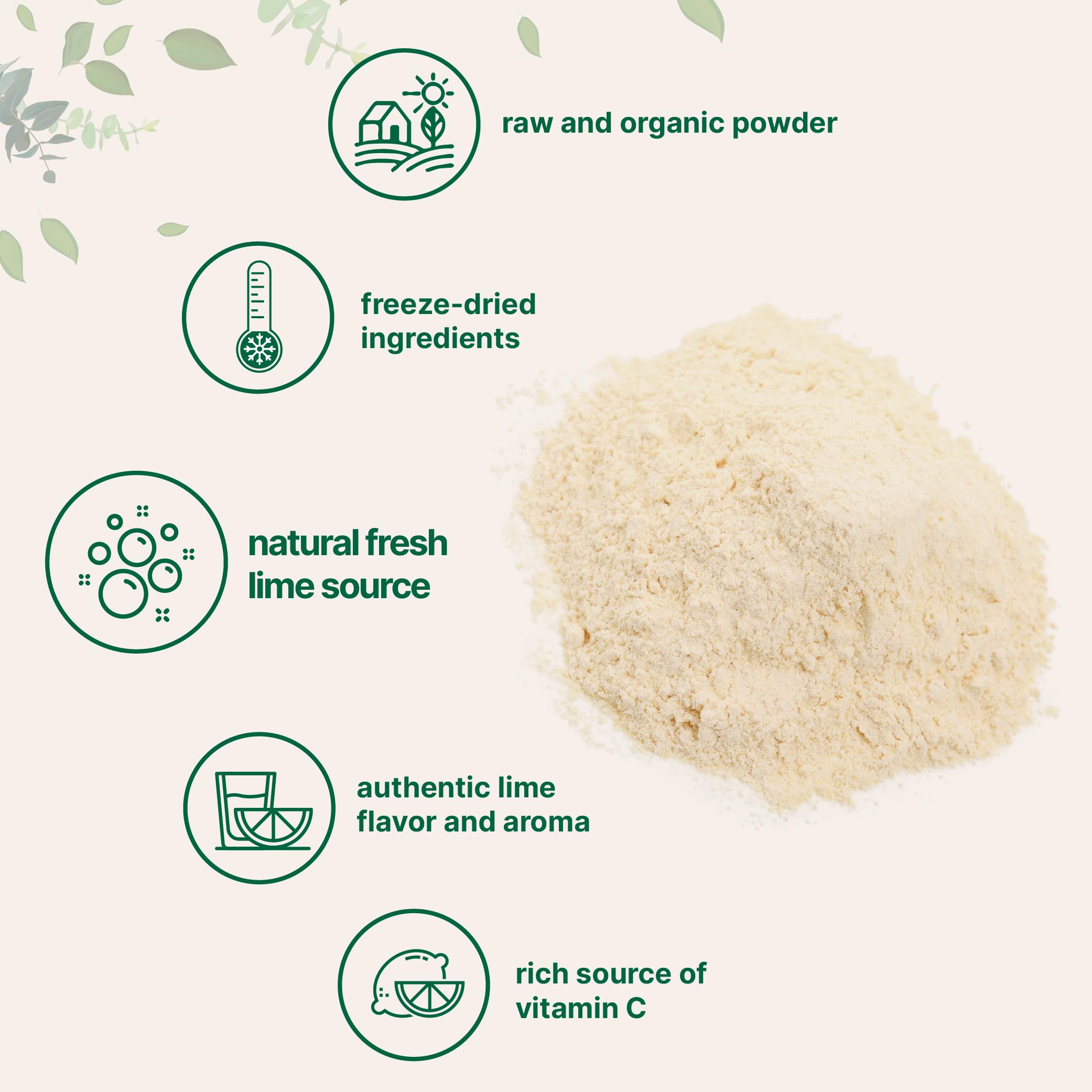 Micro Ingredients lime powder dispensed into water for a refreshing citrus boost