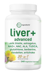 Micro Ingredients Liver Advanced+ bottle front label for daily liver support