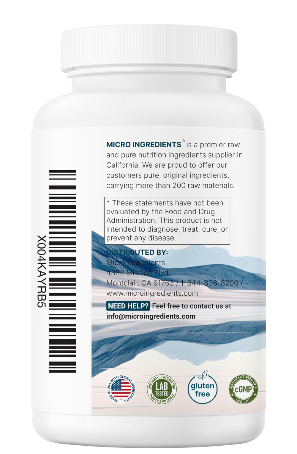 Packaging image highlights quality and third-party testing assurances