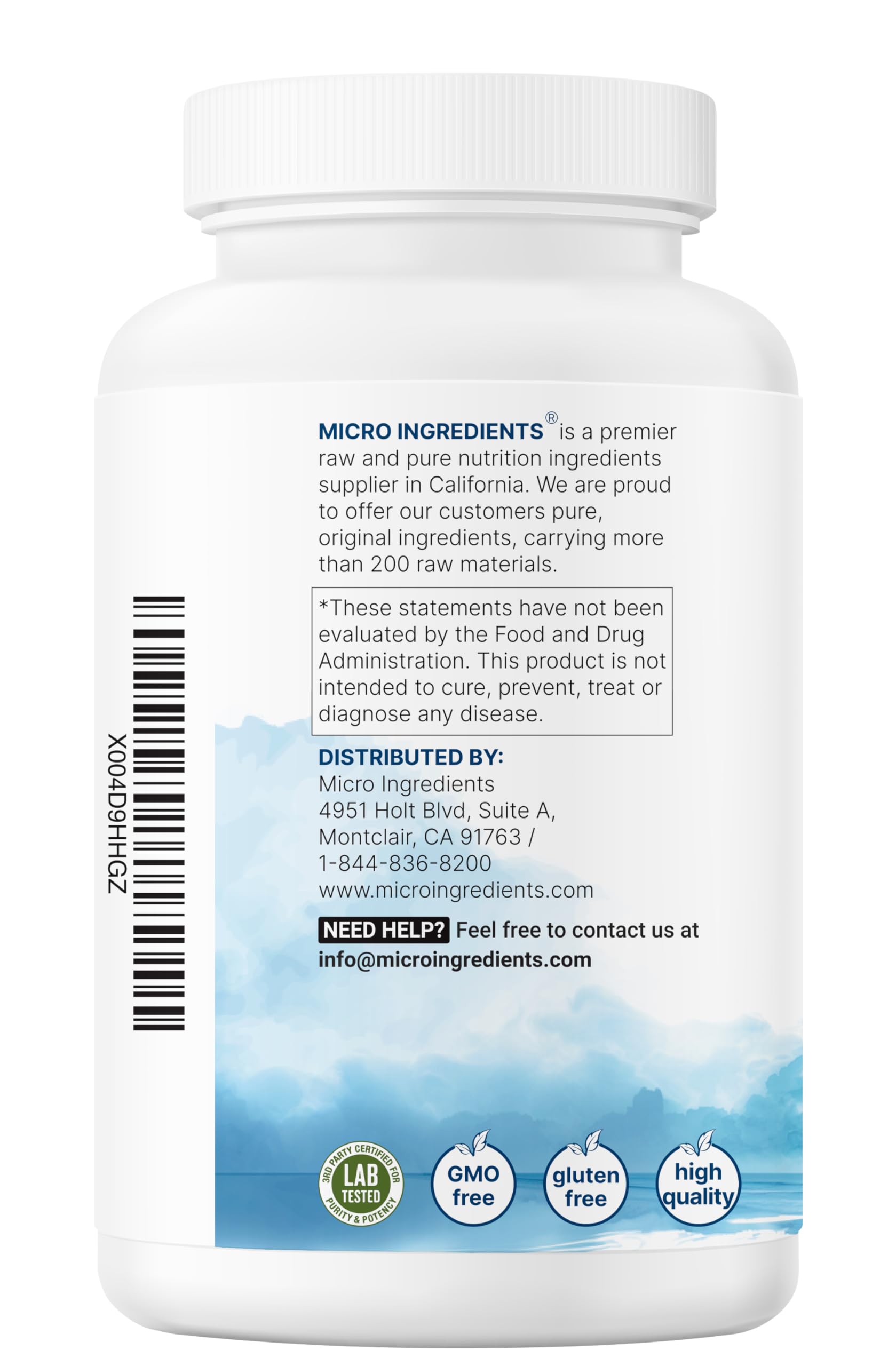 Micro Ingredients Magnesium Oxide on shelf ready to support calm and nerve health.