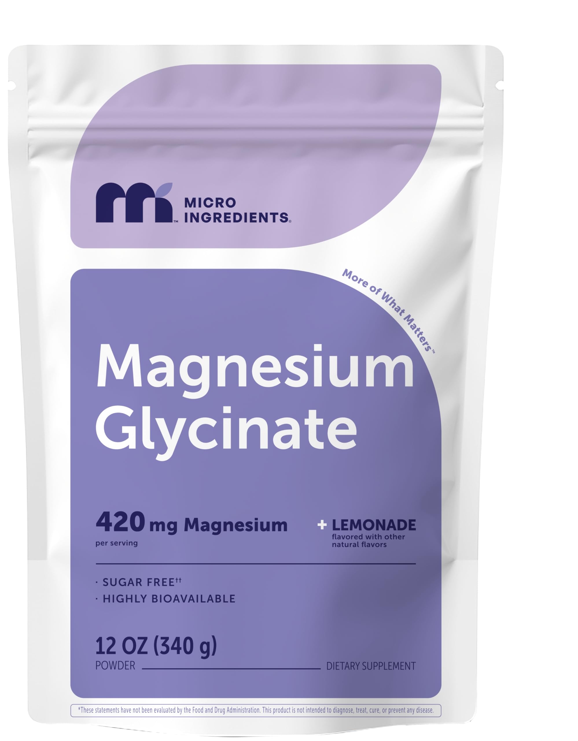 Micro Ingredients magnesium powder lemonade bottle shown for easy daily magnesium support.