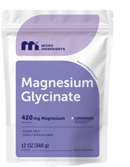 Micro Ingredients magnesium powder lemonade bottle shown for easy daily magnesium support.