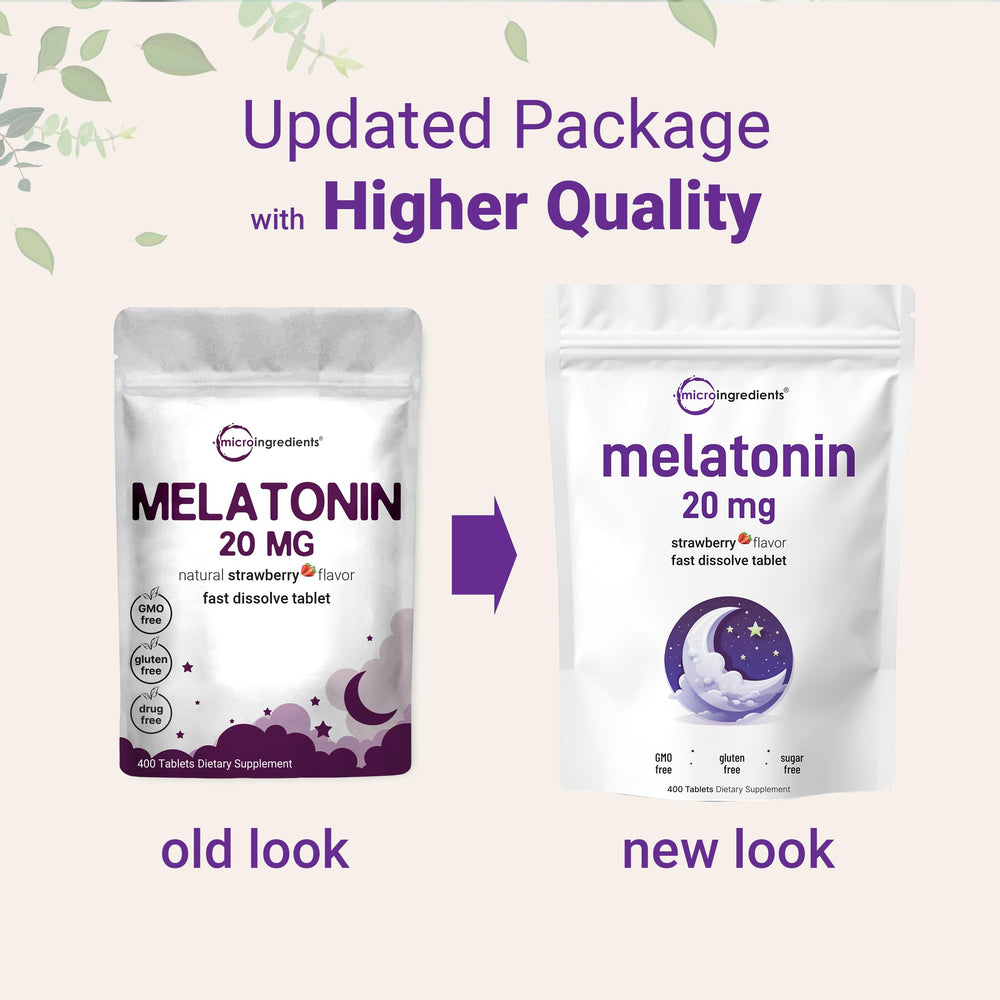 Micro Ingredients Melatonin 400-serving pouch offering bulk supply for long-term use