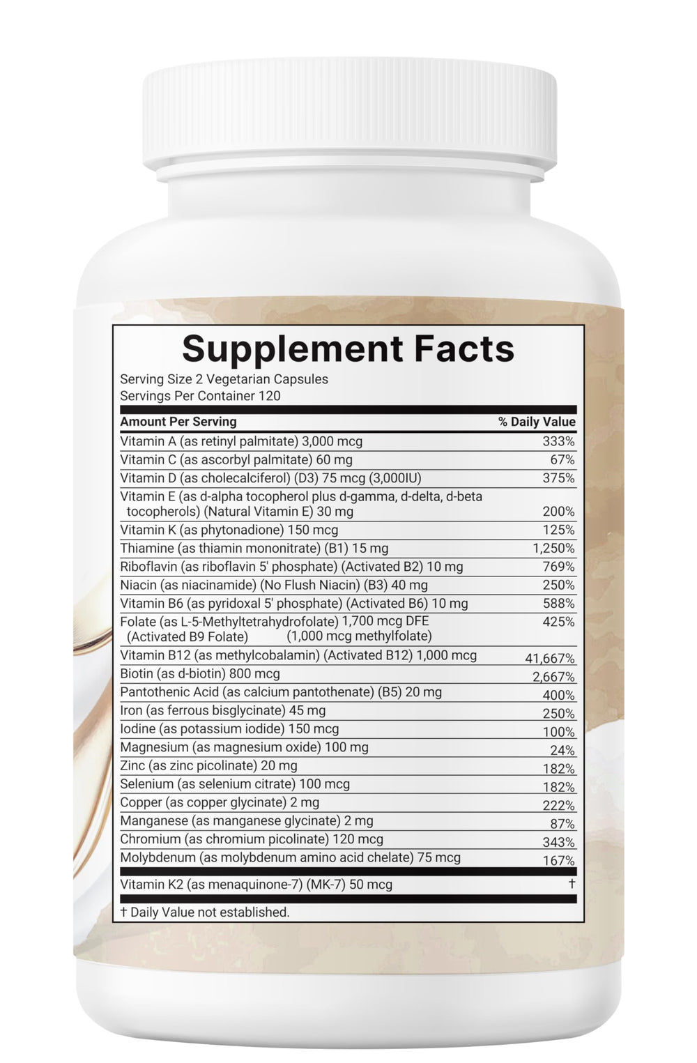 Micro Ingredients minerals and trace elements bottle art highlights non-GMO formulation