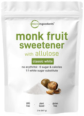 Micro Ingredients monk fruit allulose bulk bottle for sugar replacement in beverages.