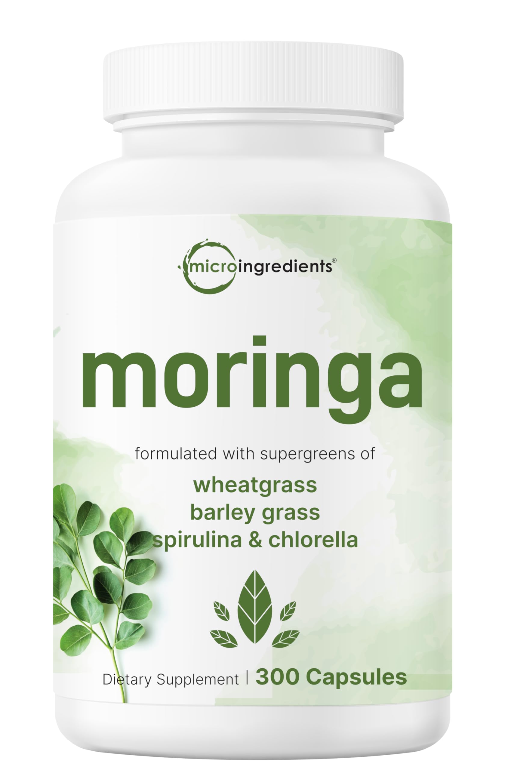 Micro Ingredients Moringa Oleifera capsules bottle for daily energy support