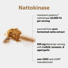 Micro Ingredients nattokinase capsules closeup highlights compact vegetarian capsules for daily intake.