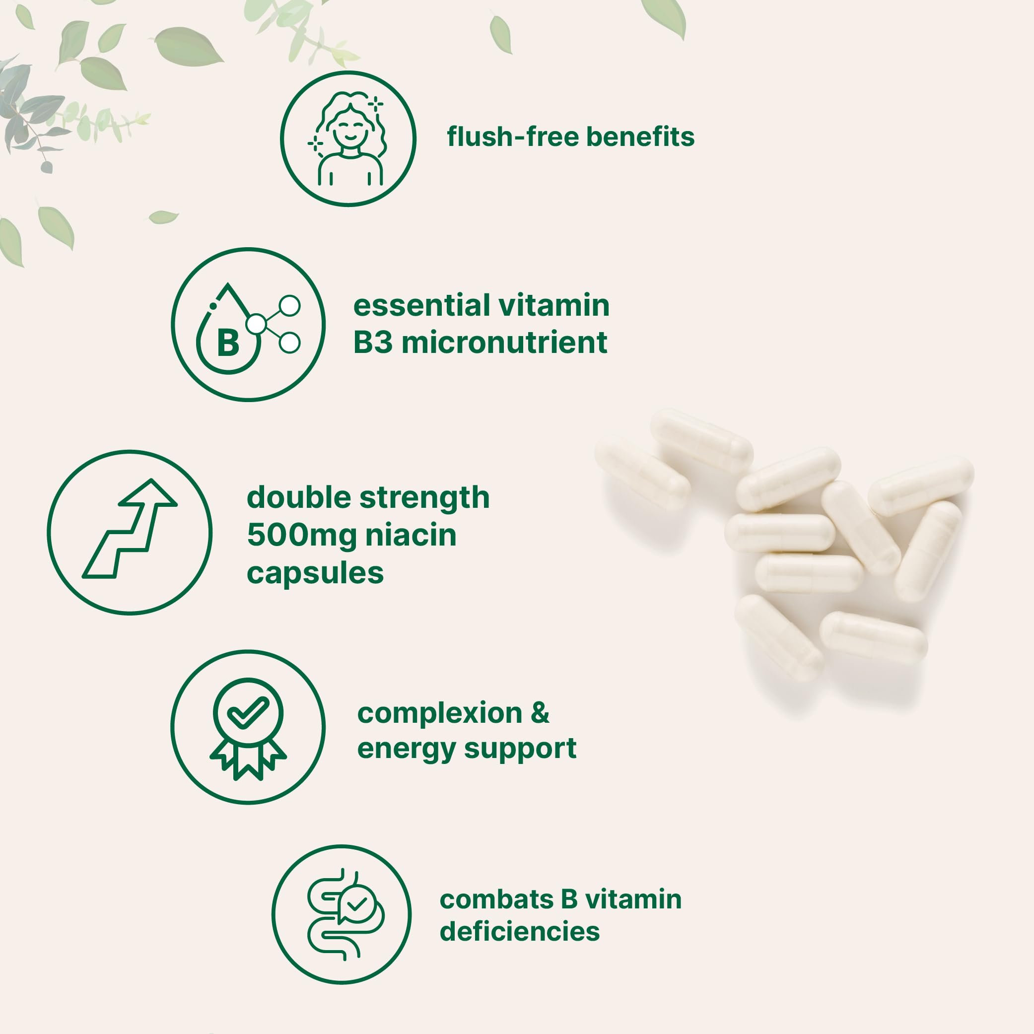 Micro Ingredients Niacin 400 capsules per bottle, value-packed health support.