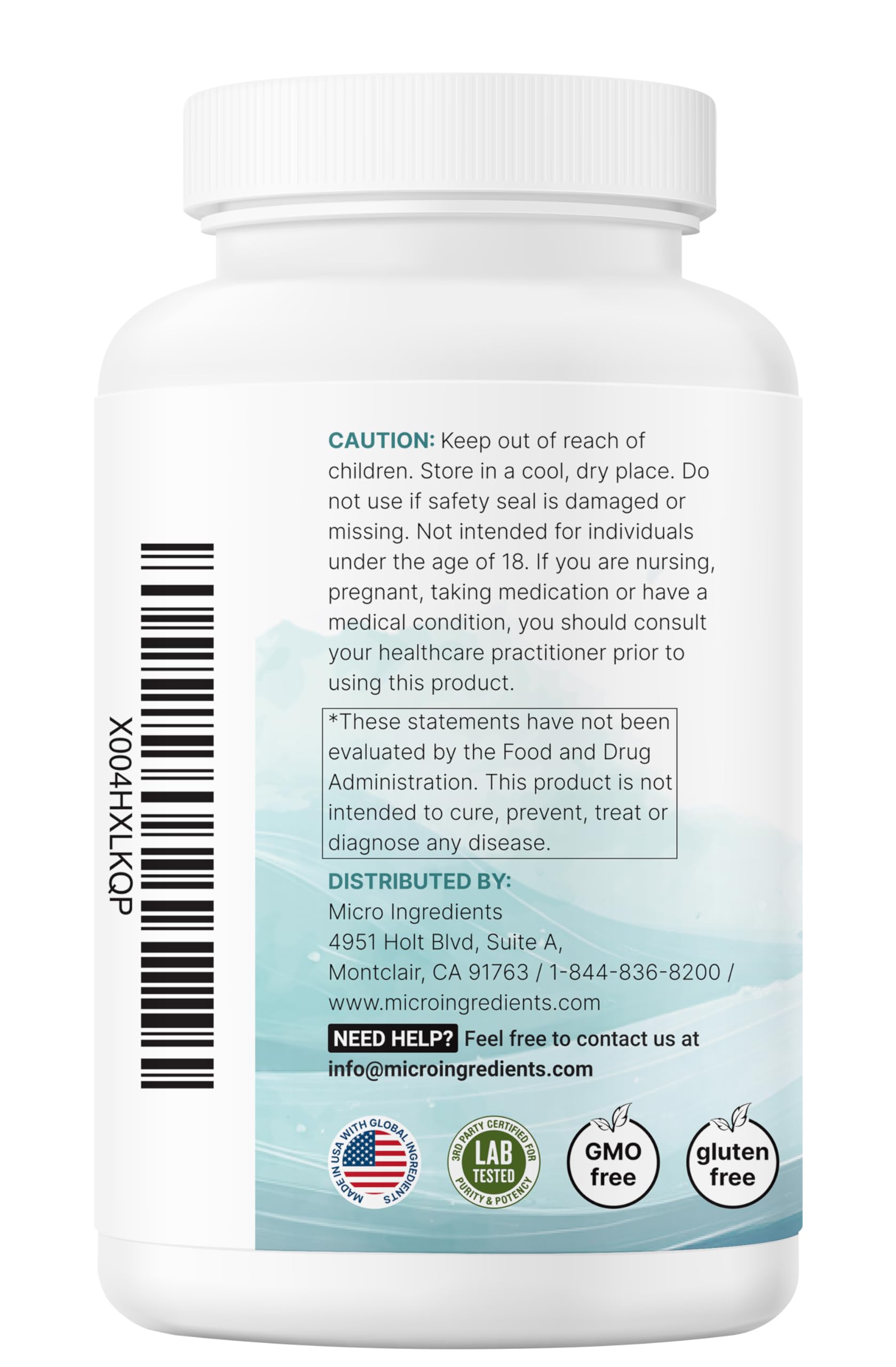 Bulk packaging from Micro Ingredients Niacin signaling long-lasting supply and value.