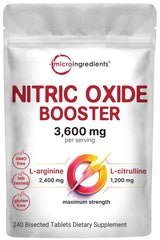Micro Ingredients nitric oxide bisected tablets designed for easy dosing and smooth swallowing.