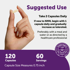 Micro Ingredients NMN Complex 60 servings display in a plant-based formula
