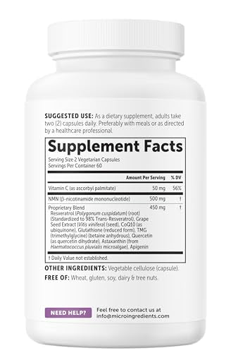 Micro Ingredients NMN Complex bottle-collection display for shelf-ready daily use