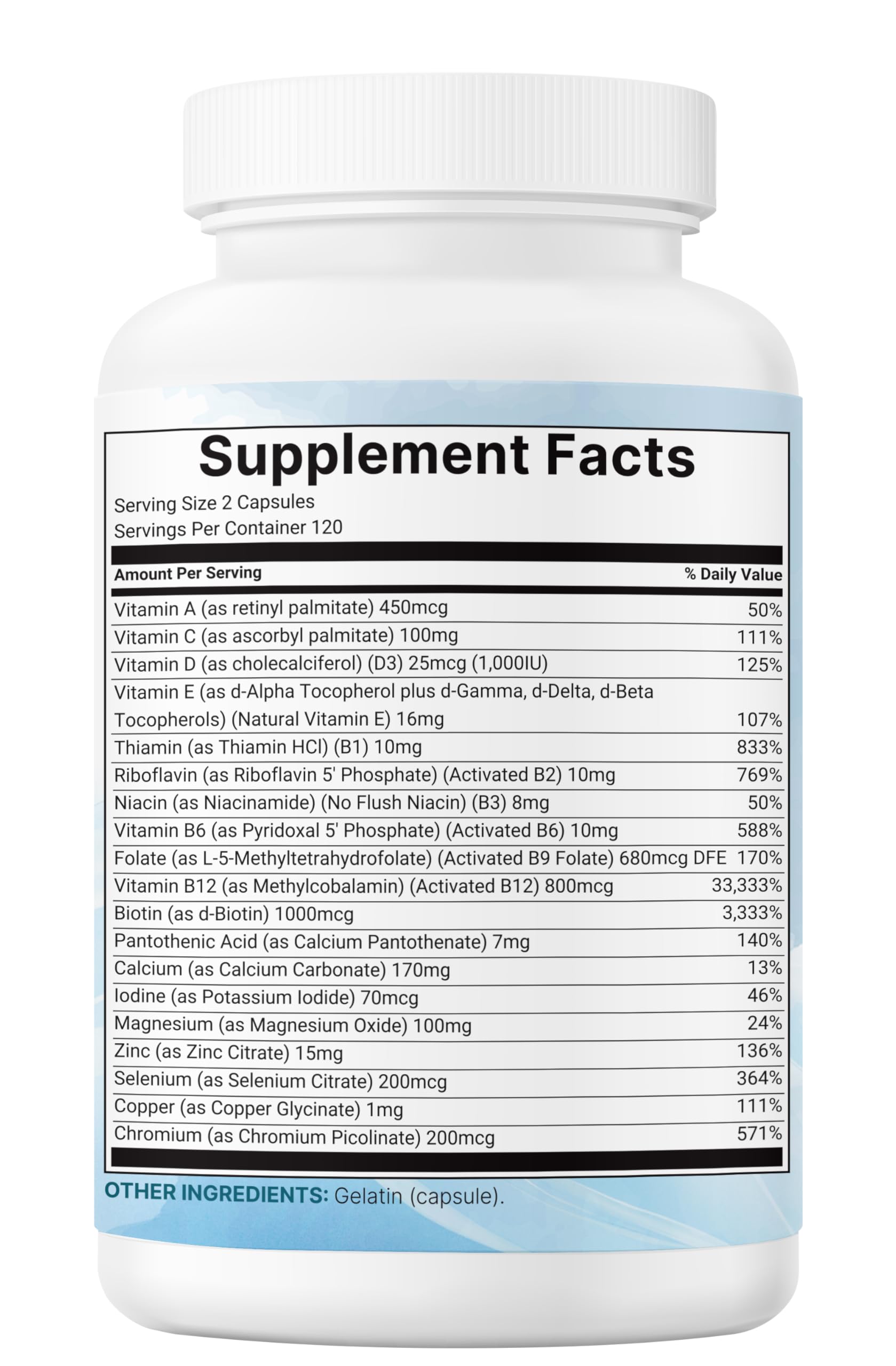 Micro Ingredients non-GMO multivitamin with premium ingredients for reliable daily nutrition.