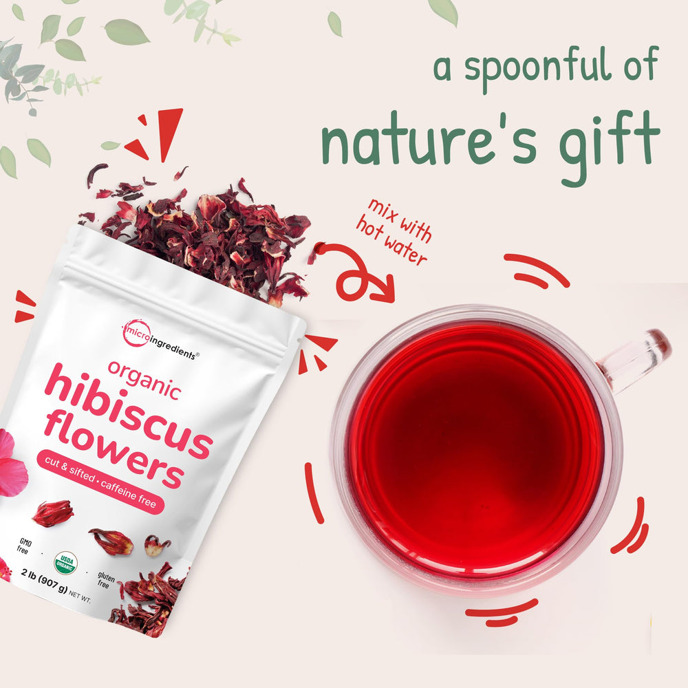 Micro Ingredients Non-GMO hibiscus flowers free from common allergens.