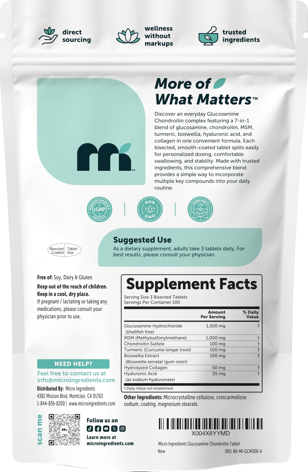 Micro Ingredients premium non-GMO seal on pouch.