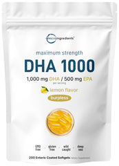 Micro Ingredients Omega-3 lemon softgels for daily wellness