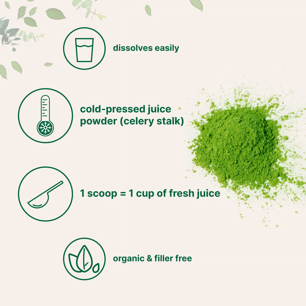 Label shows vegan and gluten-free certification for Micro Ingredients celery powder