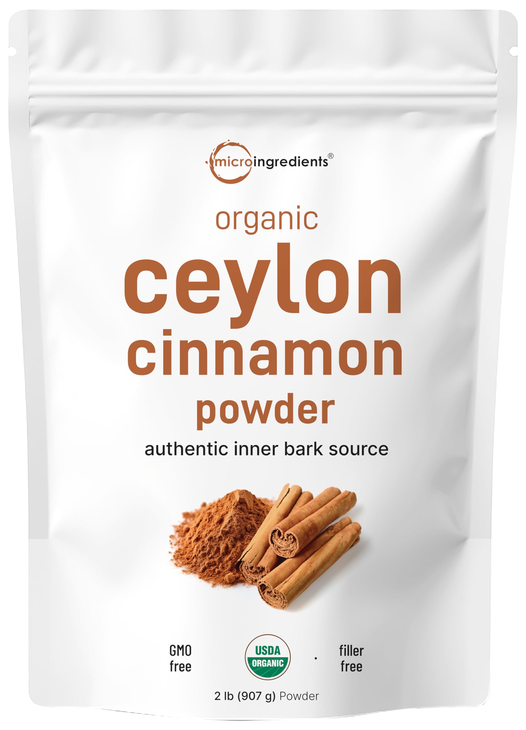 Micro Ingredients Organic Ceylon Cinnamon powder scoop for baking