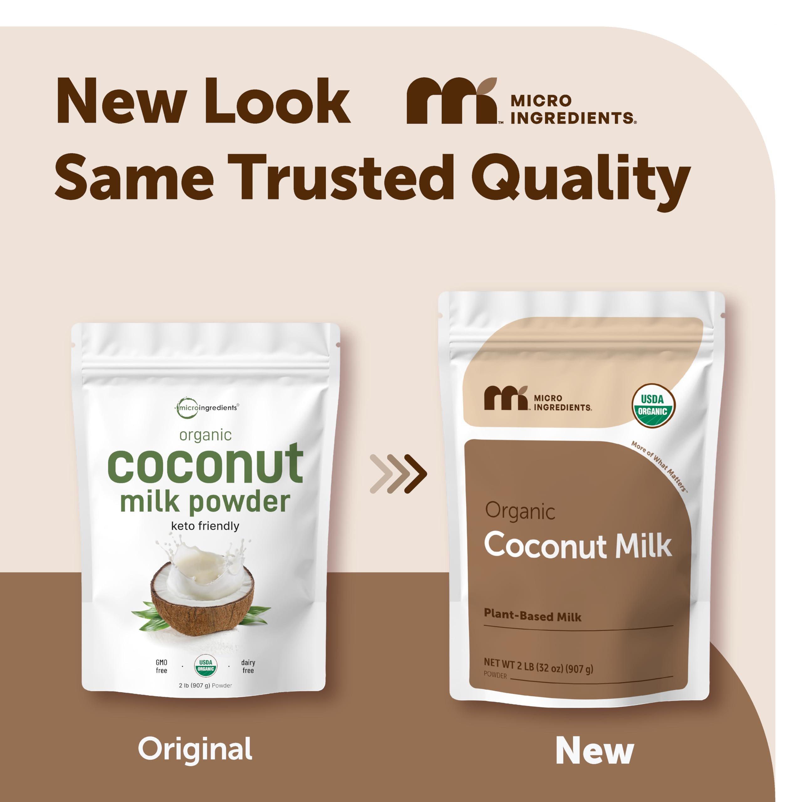 Micro Ingredients Coconut Milk Powder scoop displaying precise measurement