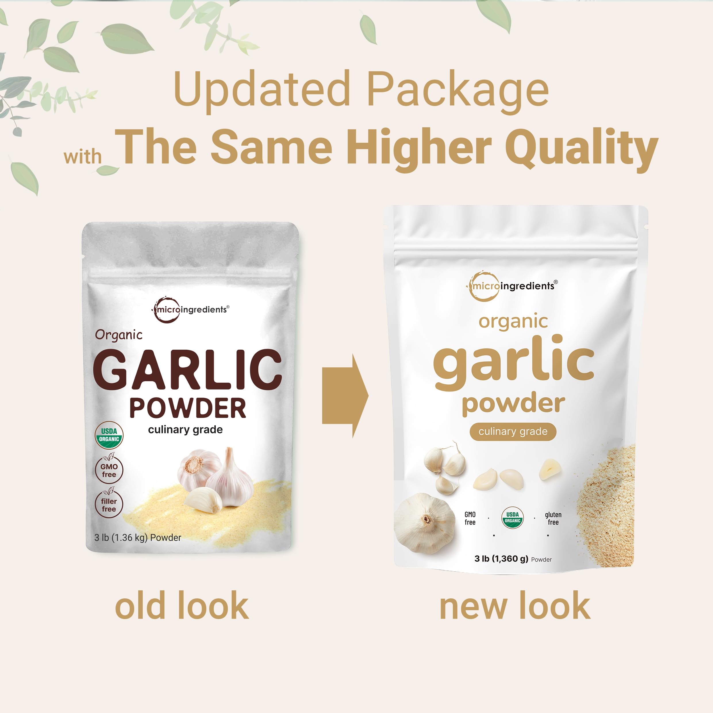 Micro Ingredients Organic Garlic Powder used for meats, rubs, and marinades