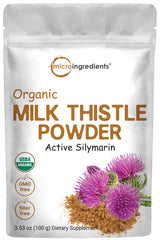 Micro Ingredients milk thistle powder pouch for daily use in shakes