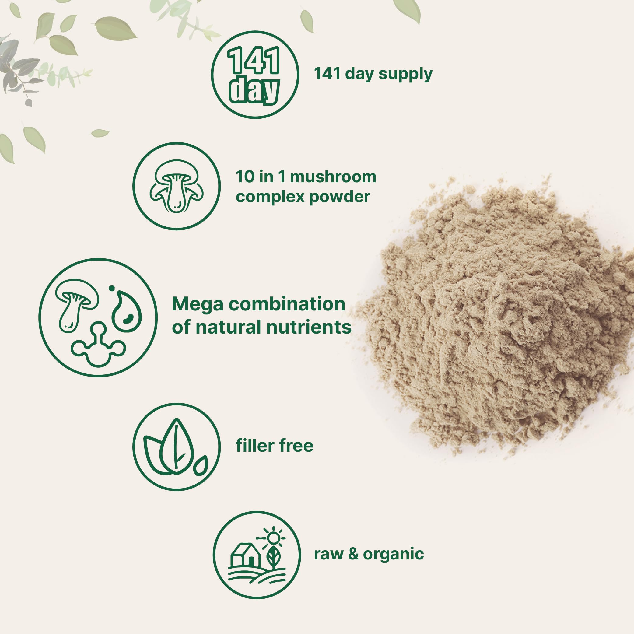 Organic mushroom blend powder from Micro Ingredients is ideal for tea, smoothies.