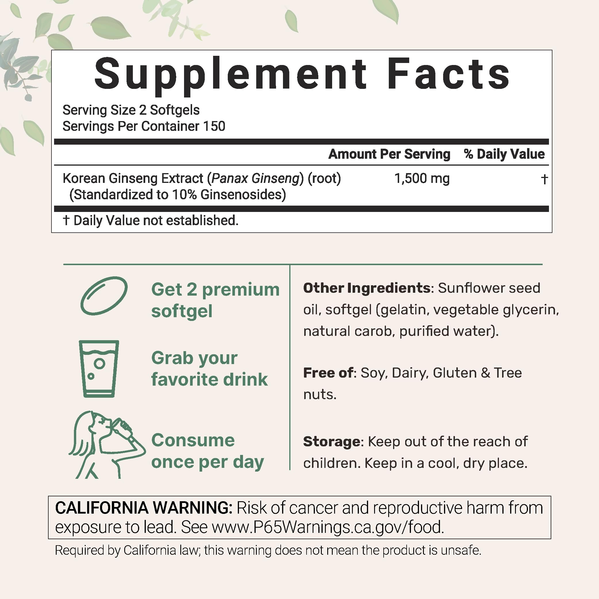 Close-up of Micro Ingredients panax ginseng root extract emphasizing authentic potency.