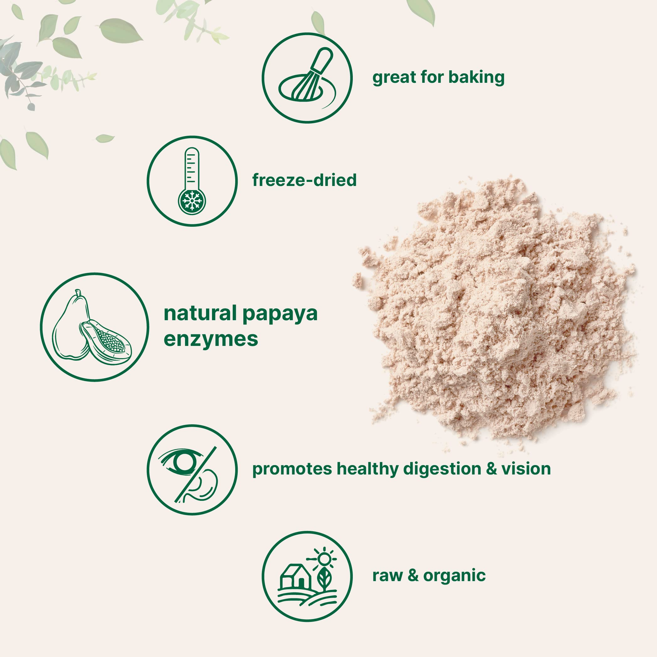 Micro Ingredients papaya powder in a smoothie glass