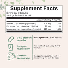 Micro Ingredients potassium chloride bottle highlights electrolyte mineral components.